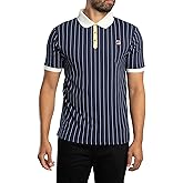 Fila BB1 Classic Striped Polo Shirt, Navy/Raffia/Gardenia