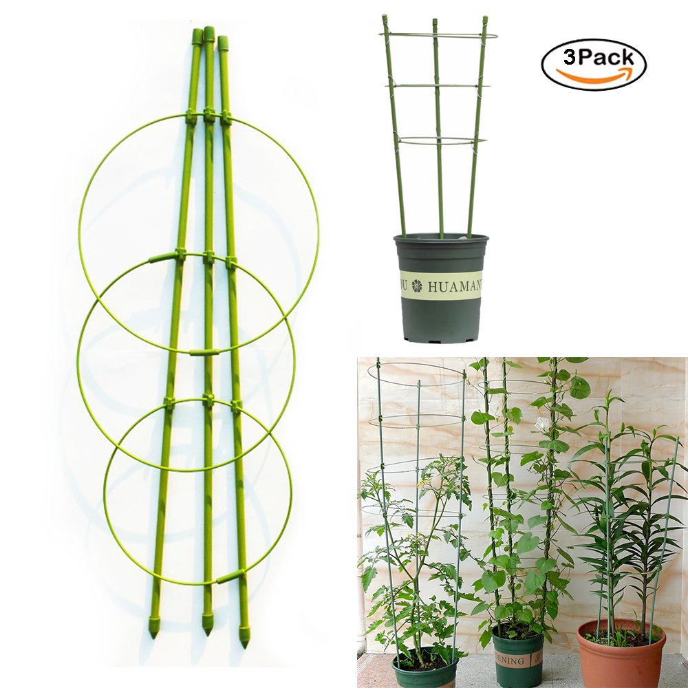 Plant Support, 60cm Conical Garden Plant Support Rings (3pcs 60cm