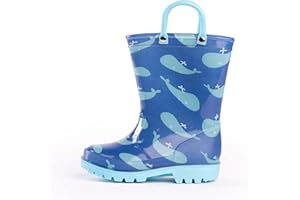 NORTY PVC Rain Boots for Kids - Waterproof PVC Boots Boys and Girls Solid & Printed Rainboots for Toddlers and Kids