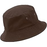 Utmost Bucket Hat 100% Cotton & Denim Lightweight Packable Outdoor Summer Beach Fishing Sun Hat(S/M, 1pc Dark Brown)