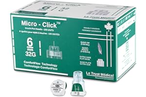 6mm 32G Micro-Click Diabetic Pen Needles [100 pen needles], Insulin Pen Needles, ozempic needles