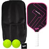 T700 Carbon Fiber Pickleball Paddles Set of 1, High Rigidity Lightweight Rackets for Beginners &amp; Intermediate Players, Includes 4 Indoor Outdoor Balls &amp; Anti-Slip Grip