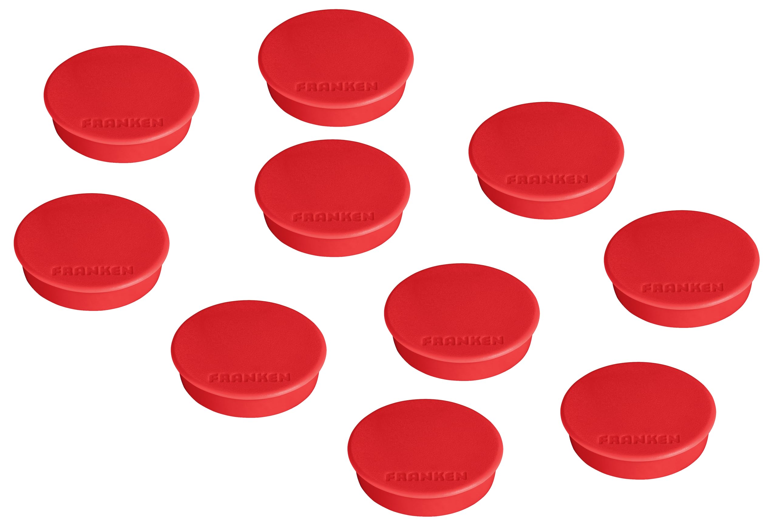 Tacking Magnet Size 38 MM Adhesive Force 1500g Red 10 Pieces