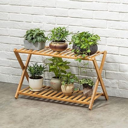 GZHK Estantes para Plantas, Soporte de Flores, Soporte de bambú ...