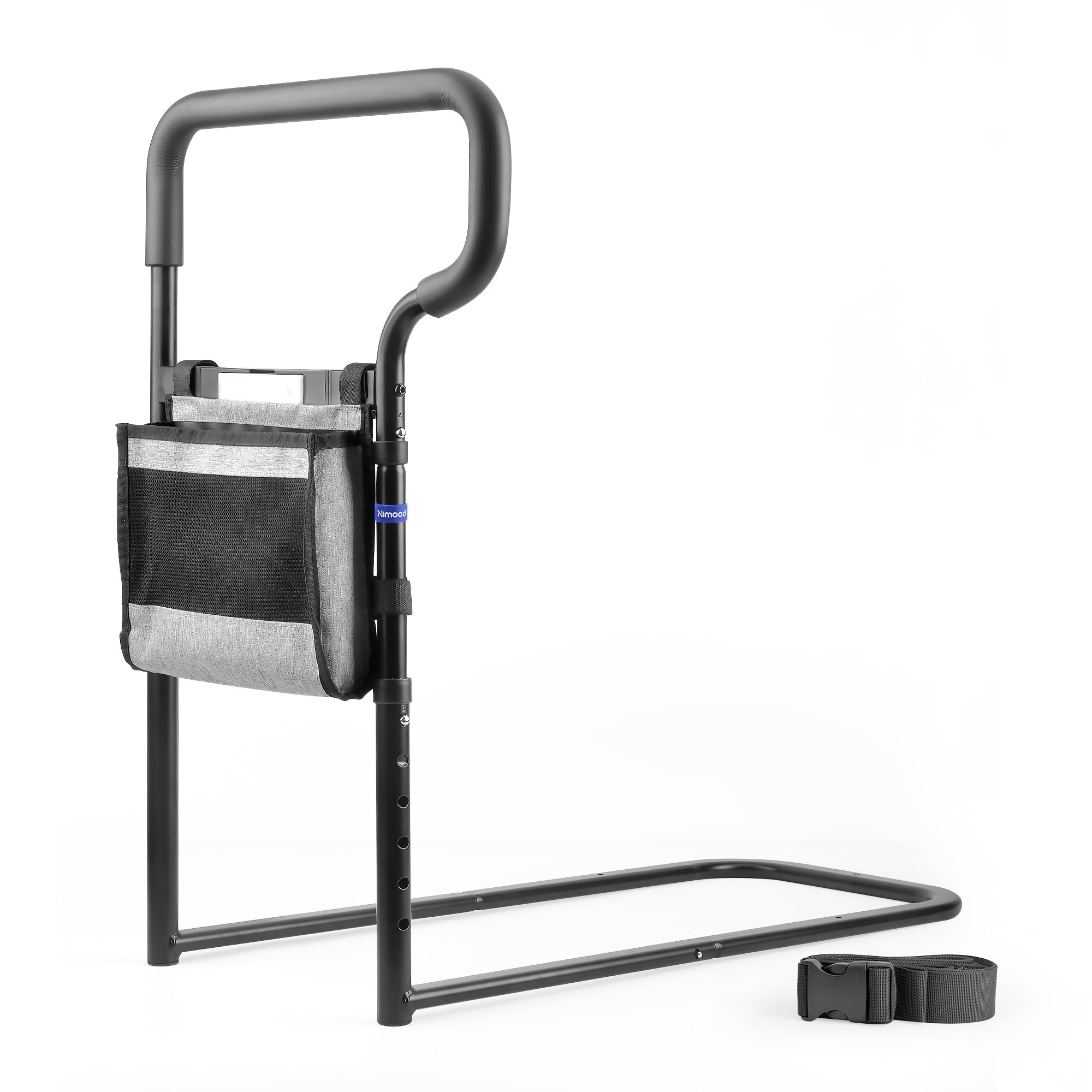 NIMOOD C2 PRO Bed Guard, Bed Rails for Elderly Adults, Safety Bed Rail Adjustable in Height with Ergonomic Wider Handrail, Fall Prevention Guard, Stability Bed Guard Fits Single, Double Bed