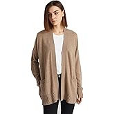 GreenMount Women's 100% Pure Cashmere Cardigan Sweater Soft and Warm Long Sleeve Oversize Loose Cardigan with Pocket
