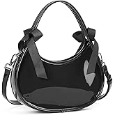 GETERUUV Burgundy Purse for Women Small Patent Leather Purse Y2k Shoulder Crossbody Bag Bow Tie Clutch Tote Purses