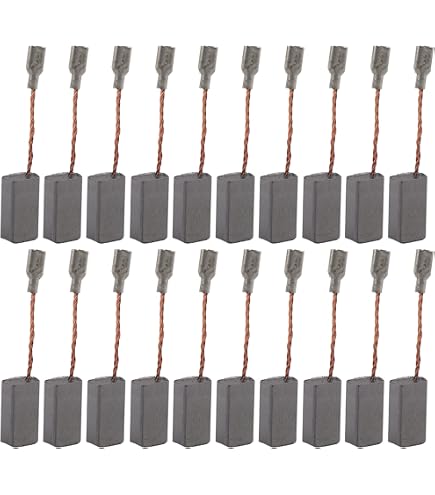 Lot De 5 Paires Balais De Charbon 8x12,5x15 Mm - Compatible Metabo WE17-125/150 Quick - Rechange Fiable