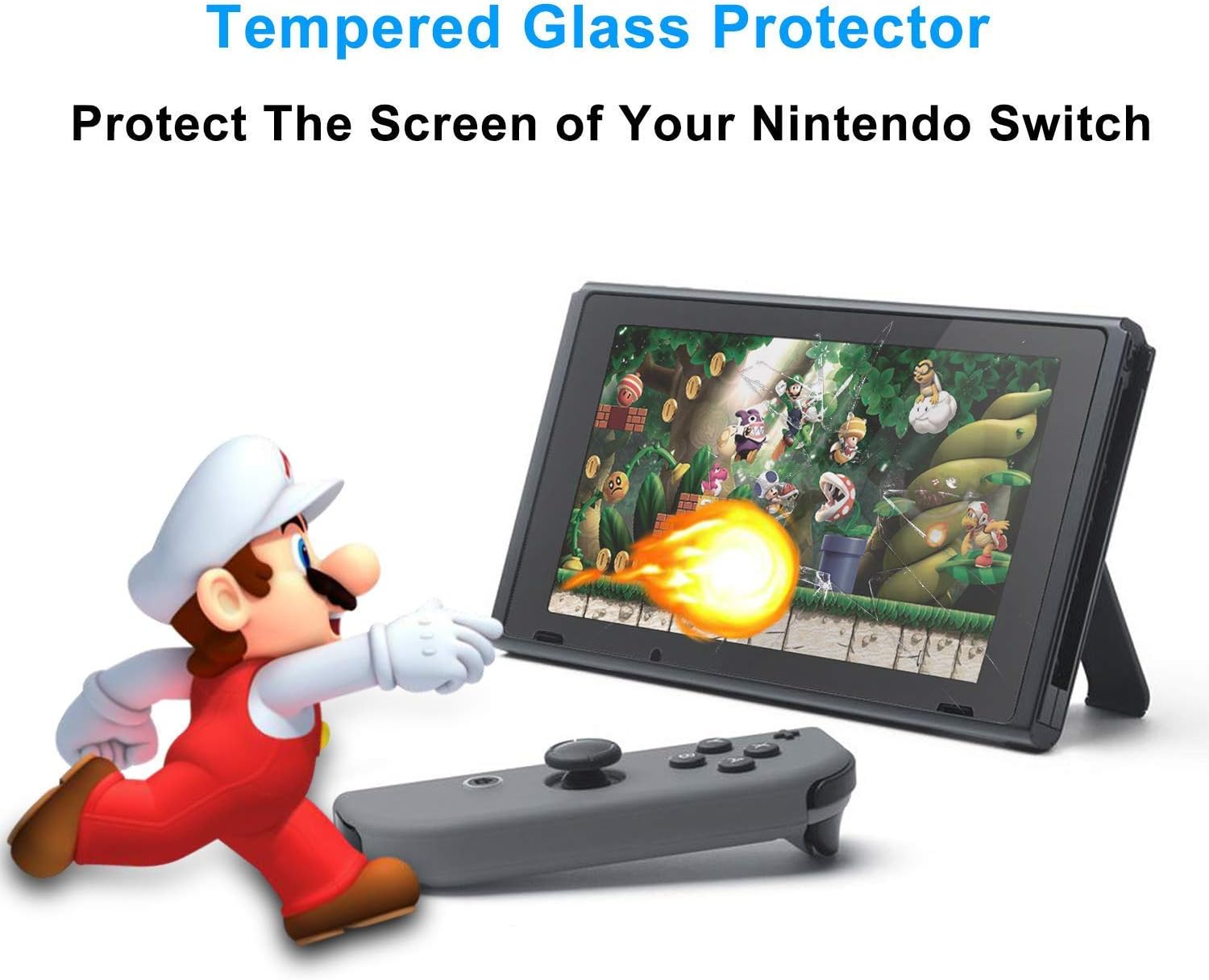 Maexus 2 Pcs Switch Screen Protector Tempered Glass Premium HD Clear Anti-Scratch Screen Protector for Nintendo Switch: Electronics