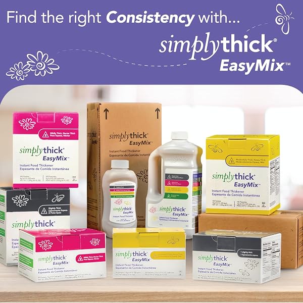 SIMPLYTHICK EASYMIX | 200 COUNT OF 6G INDIVIDUAL PACKETS | GEL THICKENER FOR THOSE WITH DYSPHAGIA & SWALLOWING DISORDERS | CREATES AN IDDSI LEVEL 2 – MILDLY THICK (NECTAR CONSISTENCY)