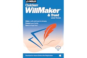 NOLO Quicken WillMaker & Trust 2026 - Estate Planning Software - Includes Will, Living Trust, Health Care Directive, Financial, Power of Attorney - Legally Binding - PC, Download, Online [PC Online code]