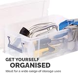 BANKERS BOX ProStore 10L Plastic Storage Boxes with Lids UK Made Clear view 7