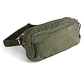GOOTIUM Men’s Crossbody Pack - Canvas Daily Essentials Sling Bag Small Shoulder Backpack, Olive