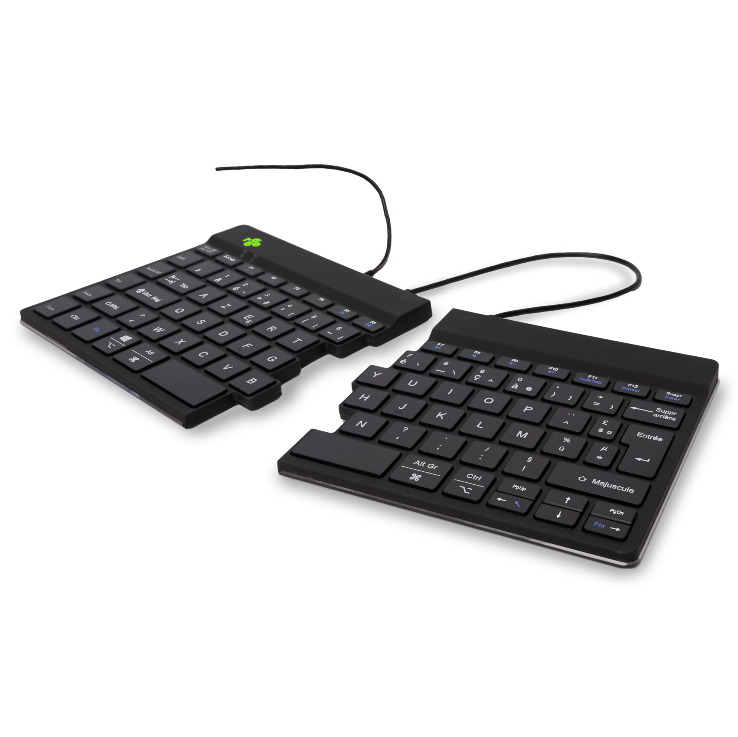 R-Go Split Ergonomic Keyboard, AZERTY (FR), black, wired