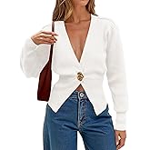 Cicy Bell Womens V Neck Knitted Cardigans Long Sleeve Button Down Sweaters Fall Casual Coats Outerwear