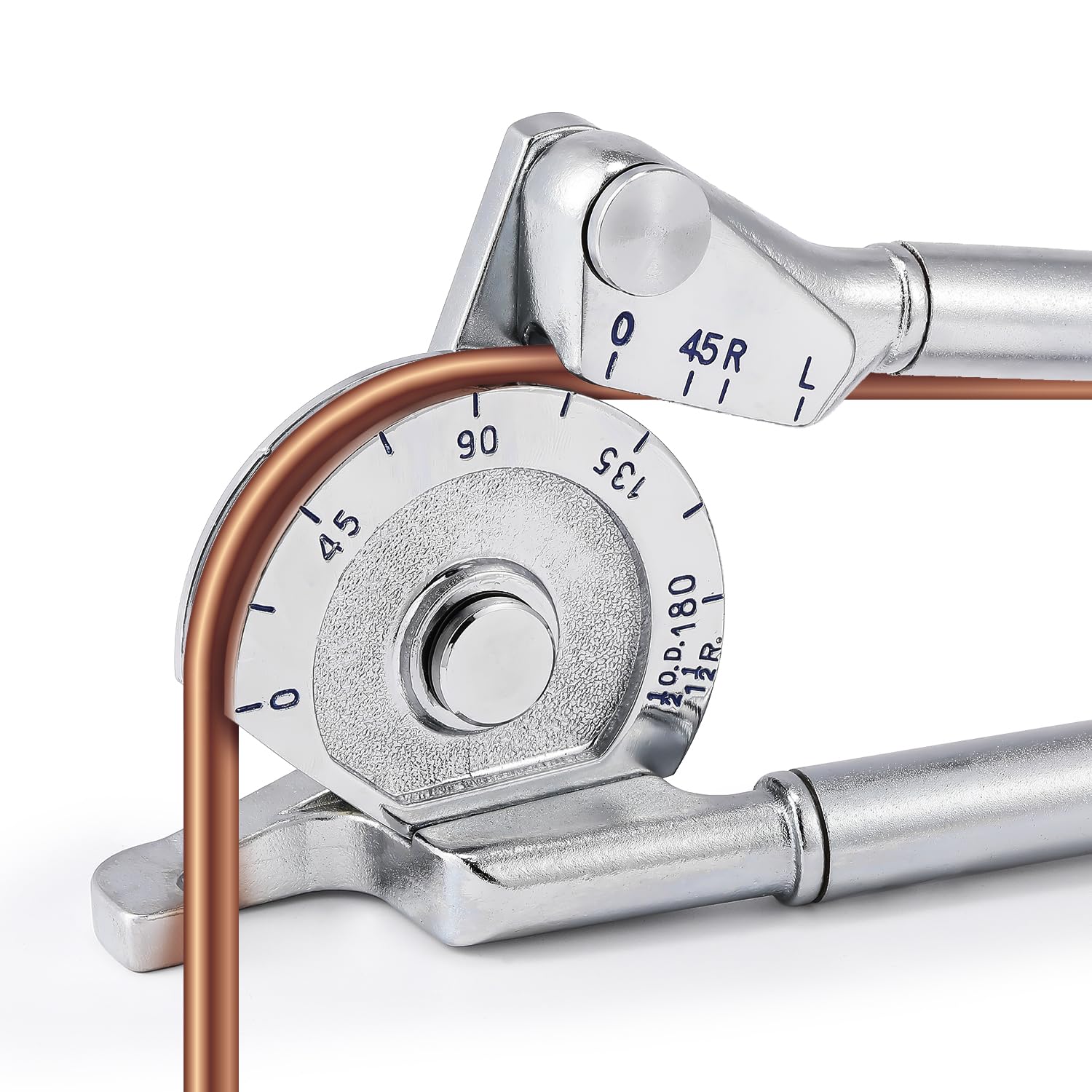 CGOLDENWALL Manual Tube Bender OD Pipe Bender 0-180 Degree 1/2'', for Soft Copper/Aluminum Pipes (12mm)