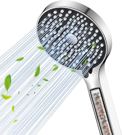 YEAUPE Shower Head with Filter Chrome 6 Modes High Pressure