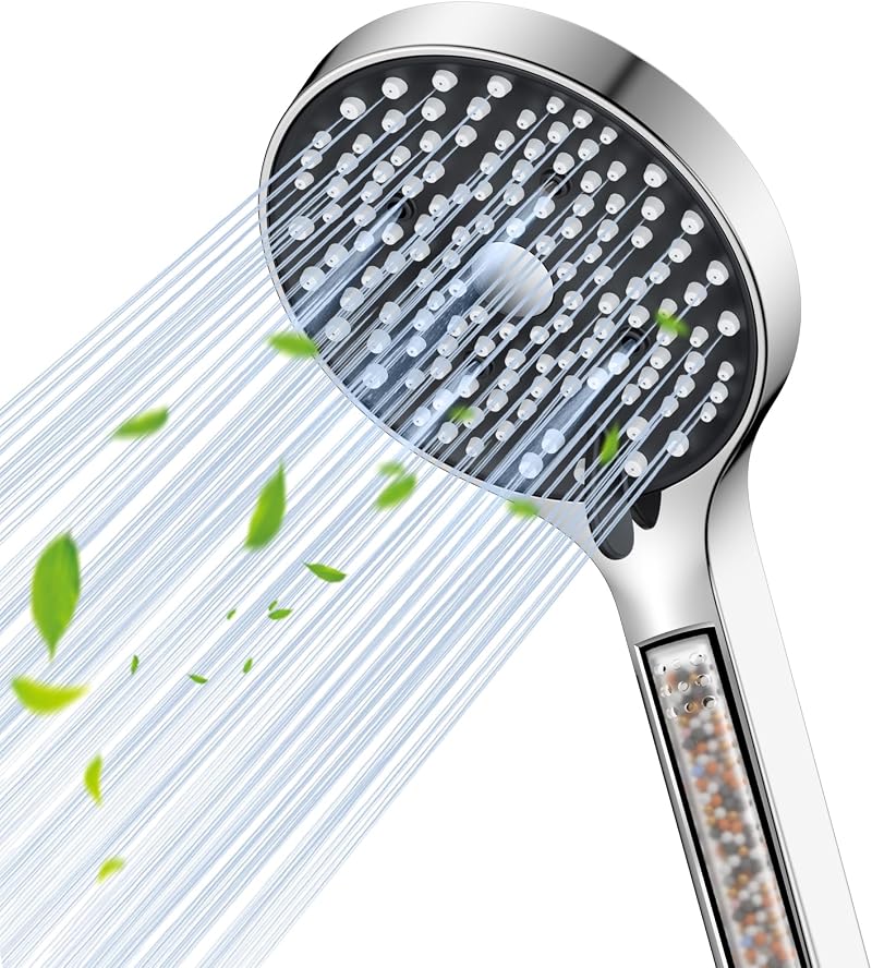 YEAUPE Shower Head with Filter Chrome 6 Modes High Pressure