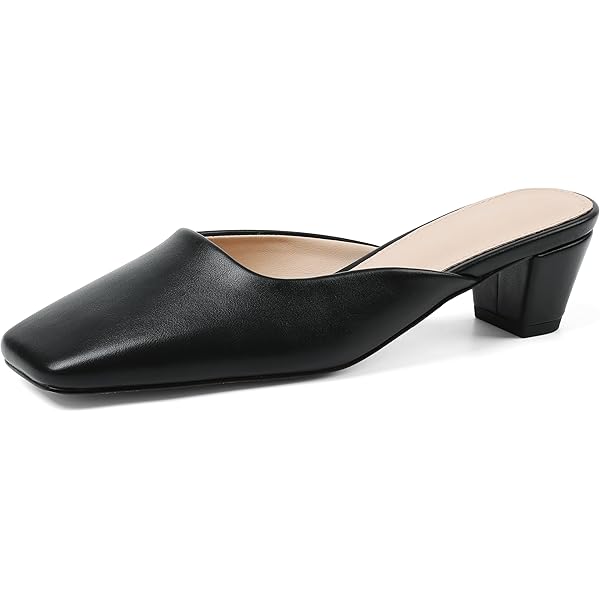 Amazon.com | Fericzot Mule Shoes Spherical Clear Heel