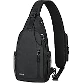 Voova Crossbody Sling Backpack Sling Bag for Men Women, Travel Hiking Chest Bag Daypack, Small over the Shoulder Backpack