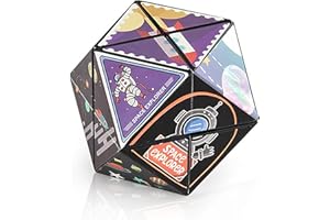 ALALATOIS Magic Cube 2 in 1 Set Puzzle Brain Teasers Toy Geometric Brain Teaser Puzzles Geometry 3D Logic IQ Games Puzzle Cubes for Kids and Adults (Space)