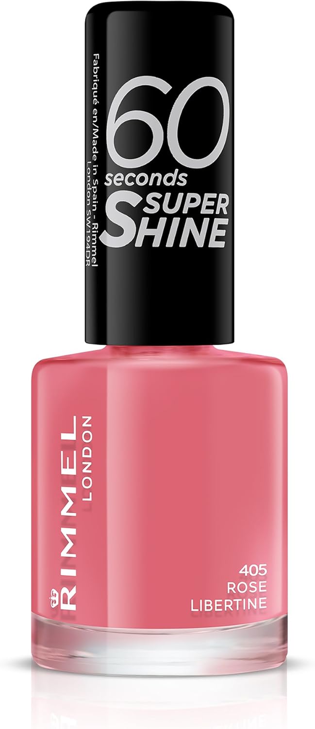 Rimmel 60 Seconds Super Shine Nail Polish 8 ml, Rose Libertine Amazon.co.uk Beauty