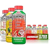 SueroX Sugar-Free Sports Drink for Hydration and Recovery, Electrolyte Hydration Drink with 8 Ions, Zero Calorie Sports Drinks with Electrolytes, Caribbean Pack, 21.3 Fl Oz, 12 Count