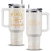 WWHSAI Engagement Gifts for Women - Does This Ring Make Me Look Engaged Travel Tumbler40oz - Stainless Steel Insulated Novelty Coffee Mug Gift for Women Men Engagement Anniversary Birthday Christmas