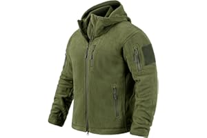 NAVEKULL Men's Tactical Fleece Jacket Winter Warm Full Zip Military Hoodies Multi-Pockets Hiking Hunting Outdoor Coats