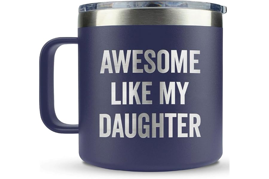 Fathers Day Gift for Dad from Daughter - Funny Dads Birthday Gifts from Daughters - Funny dad Gifts from daughter - Best dads Ever Gifts - Fathers Birthday Gifts - Best Dad Mug 14Oz Stainless Steel