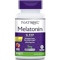 Natrol Melatonin Fast Dissolve Tablets, Helps You Fall Asleep Faster, Stay Asleep Longer, Easy to take, Dissolves in…