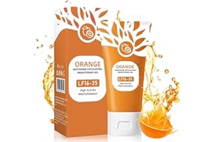 Orange Exfoliating Gel for Face & Body | Moisturizer Face Body Scrub Gel | Deep Cleansing Moisturizing Facial Exfoliator | Na