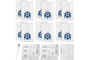 12 Pack Vacuum Bags GN AirClean Compatible with Classic C1, Complete C1 C2 C3, S227 S240 S270 S400 S2 S5 S8 Series Canister V