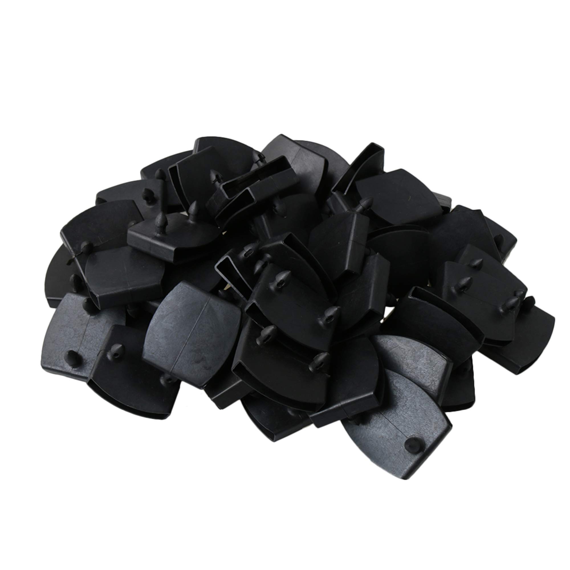 Yibuy 50Pcs 50mm Widths Plastic Double Bed Centre Caps Centre Holders Replacement Bed Slat