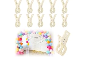 10pcs Balloon Arch Clips, Plastic Spring Garland Clamps Heavy Duty Clips for Balloon Arch Photography Wedding Engagement Back