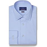 David Donahue Men's Regular Fit Twill Dress Shirt