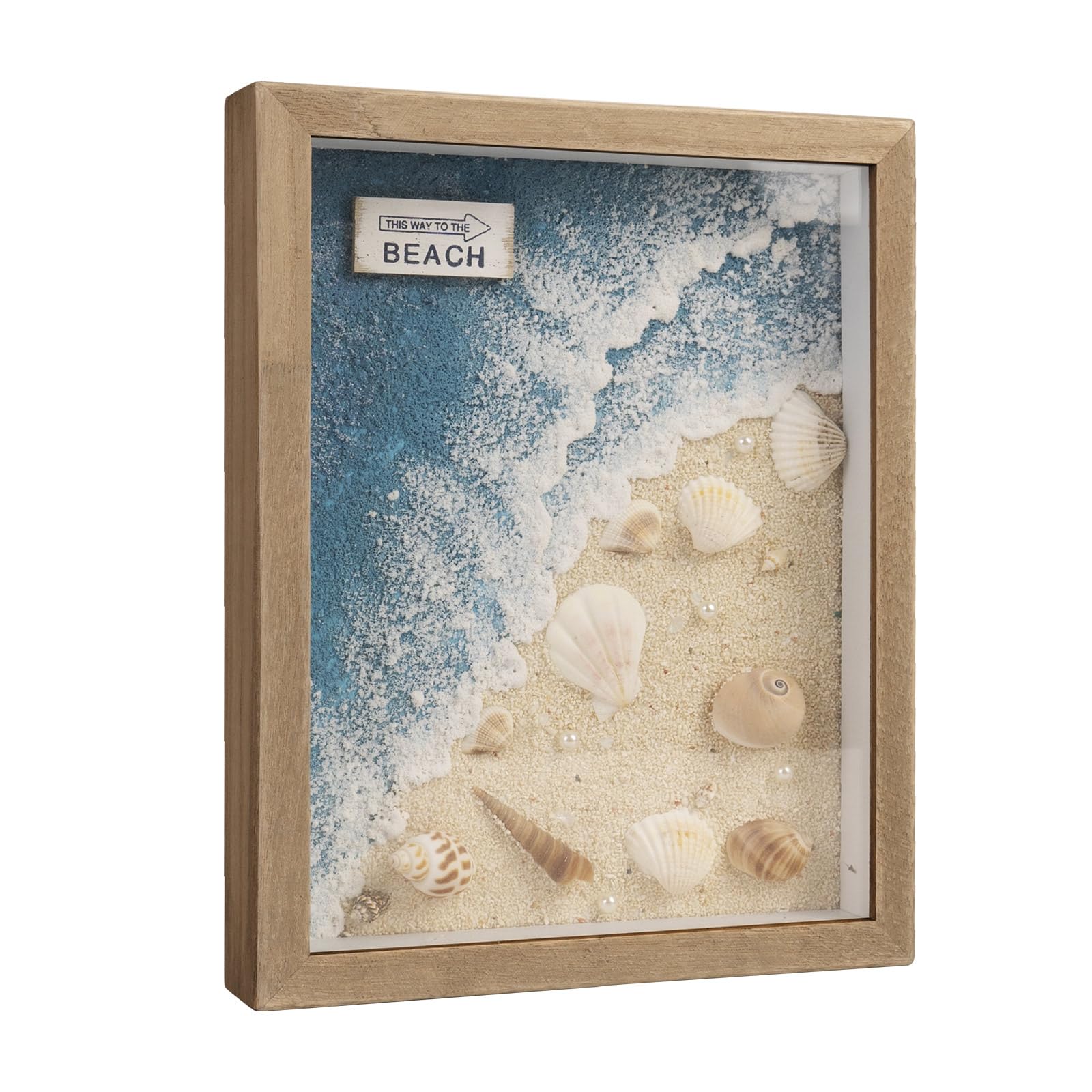 Photo 1 of pechpell Beach Wall Decor, 3d Beach Sign With Seashell Conch, Ocean Beachy Coastal Themed Art, Table Shelf Bathroom Bedroom Room Office Decorations For Home