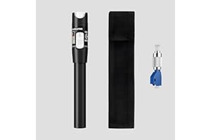 CROVIC 80 KM Visual Fault Locator 80KM (FC to LC Connector Included) VFL 80 KM, Optical Fiber Cable Fault Tester, Optical Fiber Red Light, Suitable for FC SC ST 2.5mm Universal Fiber Connector