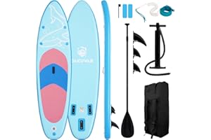DAKUWAR Paddle Board 10'6''x33''x6'' Inflatable Stand Up Paddle Boards with SUP Accessories Ultra-Light Paddleboard Non-Slip Comfort Deck for Adults & Youth of All Skill Levels