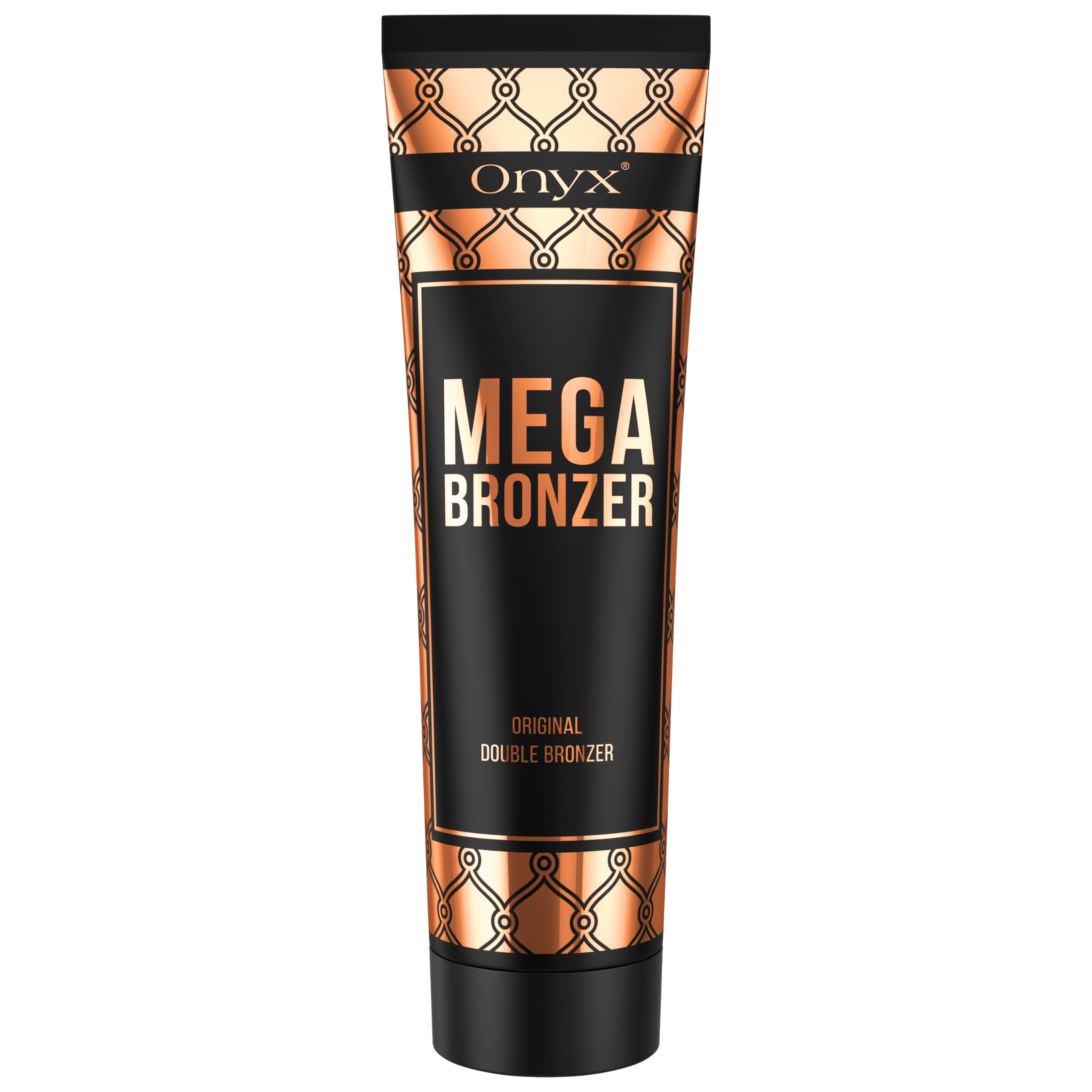 Onyx Mega Bronzer Sunbed Cream with DHA - Ultra Dark Bronzing Sunbed Lotion for Indoor Tanning | Streak Free Finish, Long Lasting Even Tan with Hydrating Care | 150 ml
