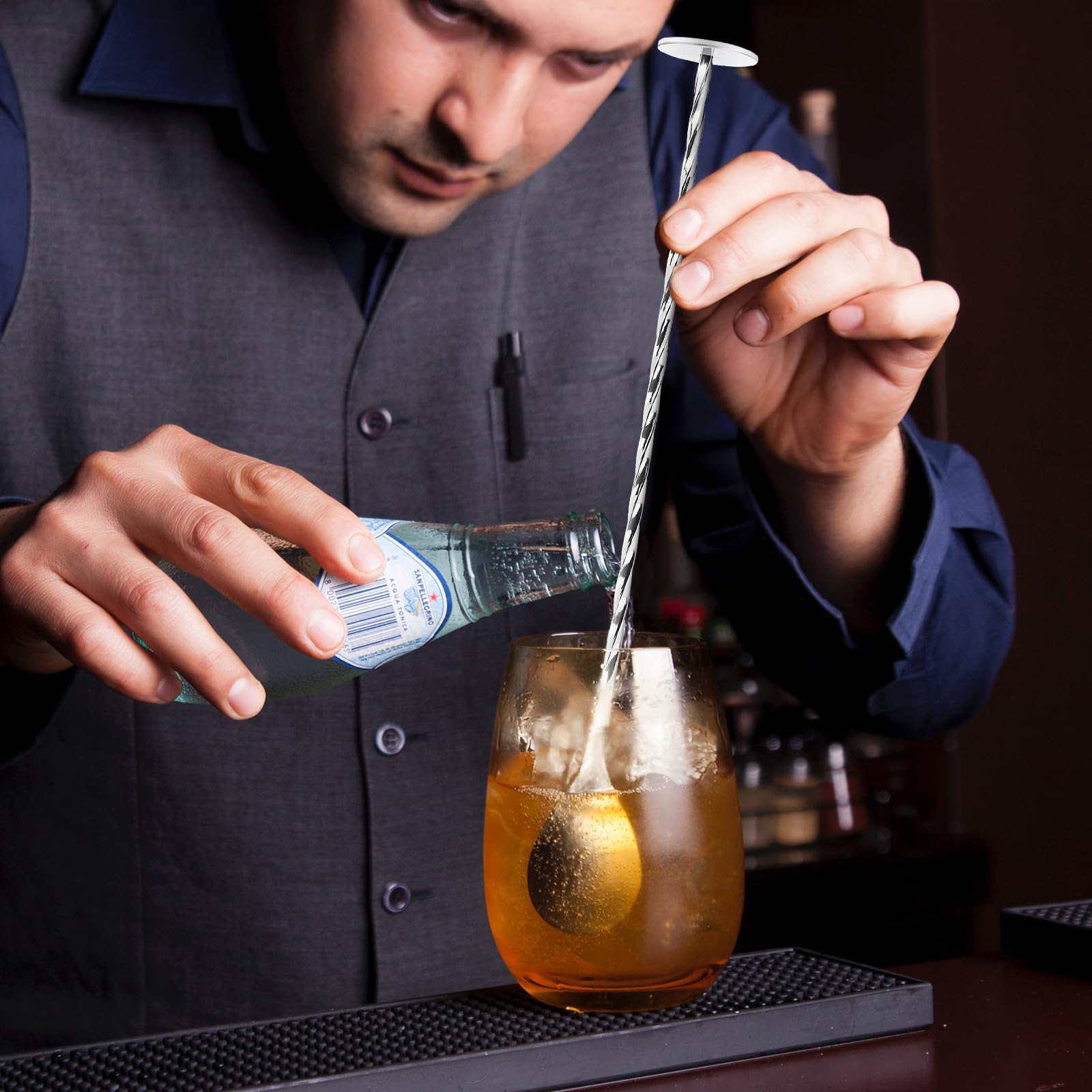 Ohtomber 24OZ Cocktail Shaker Set - Cocktail Bar Martini Drink Shaker Set with Strainer, Stainless Steel Bartender Kit Drink Mixer with Jigger, Mixing Spoon, Bar Accessories for Beginners - Image 6