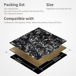 Neptune 3 Max Build Plate, 430x430mm PEI