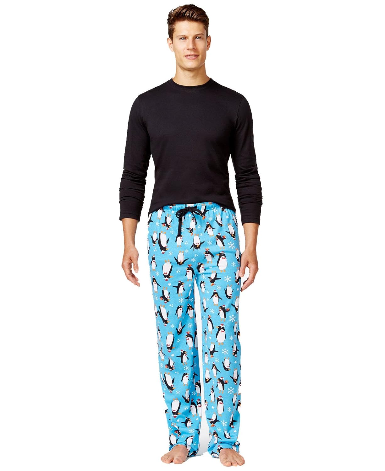 Buy Family Pajamas Men's Holiday Top and Pajama Pants Set (Medium