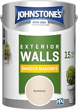 Johnstone's Exterior Smooth Masonry Paint Sandstone 5 L 60m² Dry 1-2h