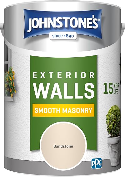 Johnstone's Exterior Smooth Masonry Paint Sandstone 5 L 60m² Dry 1-2h