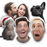 UNIGIFT Custom Funny Pillow for Men Women, Personalized Pet Face Pillow, Customized White Elephant Gifts for Adults, Fun Gag Gift with Picture, Photo Christmas Funny Gifts (Insert Included)