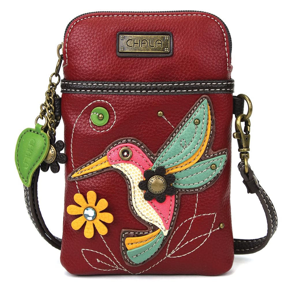 CHALA Crossbody Cell Phone Purse-Women PU Leather Multicolor Handbag with Adjustable Strap - Hummingbird — image 1