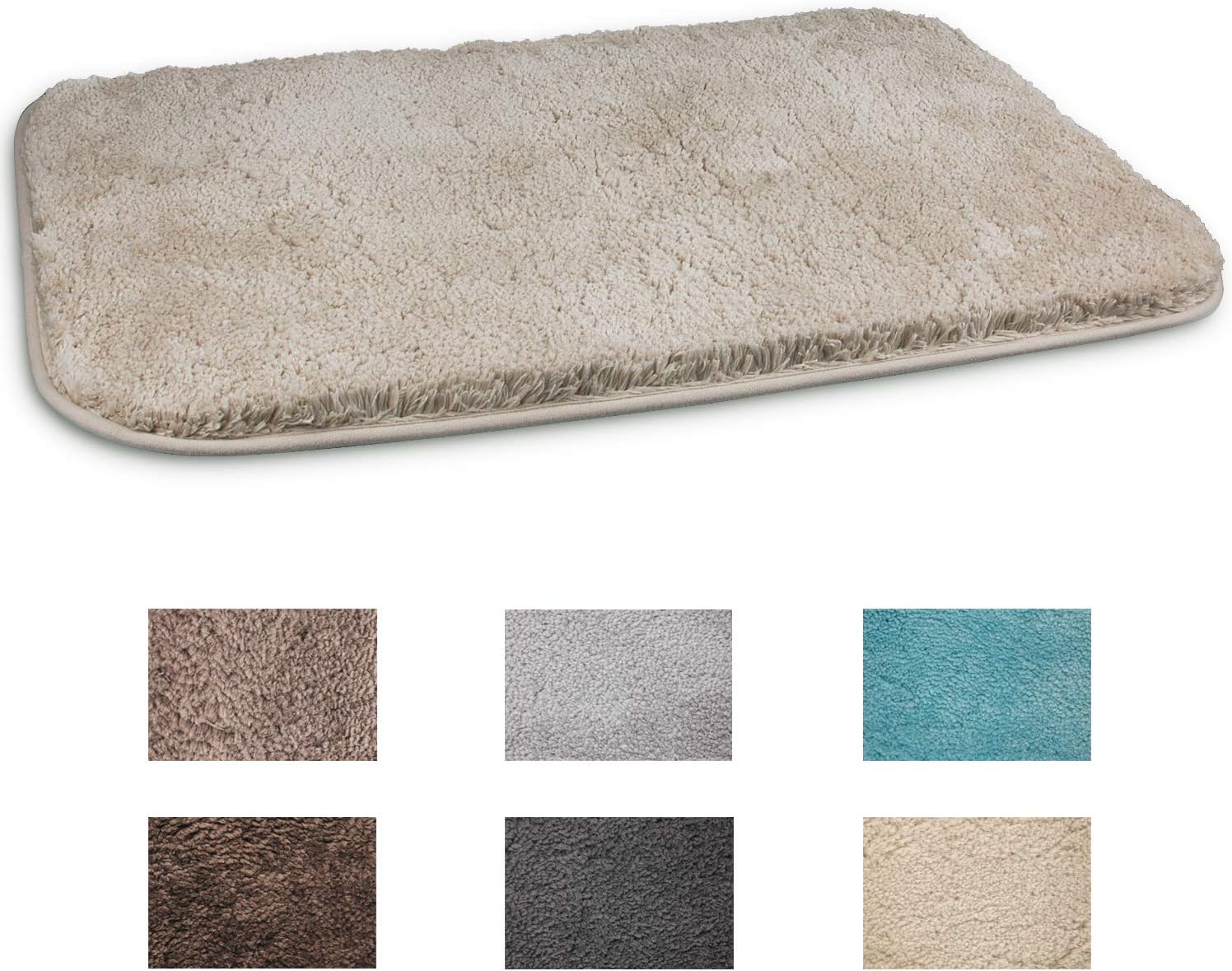 Tapis à Poils Longs 90x110 Cm - Fourrure Douce Type Shaggy - Dessous Antidérapant - Lavable - Pour Salon, Chambre - Couleur Bleu Foncé