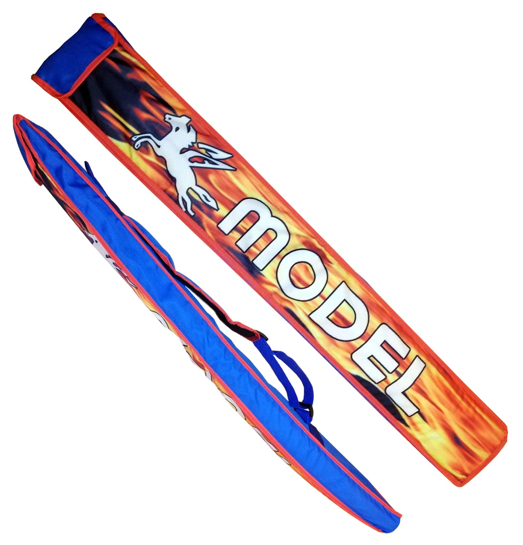 Cricket Bat Cover Bag Full Length - Blue, Foam Padded Back & Front Extra Bat Protection One Size