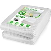 Ansgery 20Mil Heavy Duty Clear Tarp with Grommet,30X40FT Greenhouse Cover | Transparent Greenhouse Plastic Sheeting,Waterproof UV,Anti-Tear Clear Plastic Cover for Garden,Farm,Chicken Coop,Outdoor